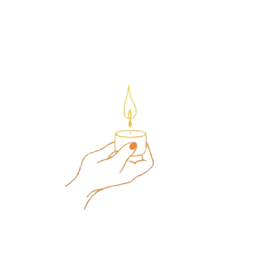A hand holding a candle
